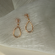 Quality style whole body 925 sterling silver hollow drop drop pendant earrings simple and exquisite versatile personality elegant earrings