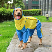 Unwrapped Tail Pooch Raincoat Fael Snownery Medium-sized Small Dog Puppy Four Feet Waterproof Full-Pack Pet Clothes