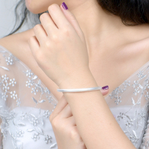 Star Shunqi 999 sterling silver ancient method silver bracelet womens football silver bracelet simple solid bracelet niche young bracelet