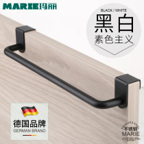 Stainless steel punch-free simple modern black handle cabinet drawer door handle cabinet door sliding door handle