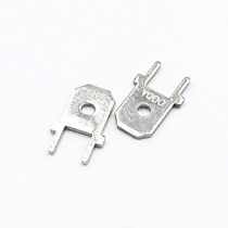 Terminal 6 3 Positioning circuit board welding insert cold press plug spring plug double pin male terminal brass plating