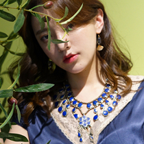 Afghan Jewelry Afghan handmade lapis lazuli retro Kuchi necklace antique gemstone Jewelry