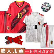  Euro 2021 Belgian national team away jersey custom football shirt De Bruyne home childrens jersey