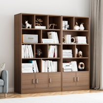 File cabinet office bookcase against the wall and floor shelf combination file locker multi-layer wooden data partition cabinet