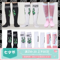  Spot 2021 Korean womens ski socks single and double board ski socks warm socks medium tube thick cotton socks