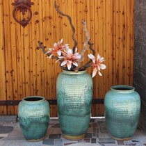 Ceramic floor vase color glaze kiln vase modern style living room Hotel Villa ornaments large vase flower arrangement