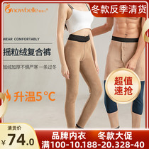 Warm Times Children Warm Pants Cashmere Rocking Grain Suede Compound Fever for men and women Kneecap Kneecap Cotton Pants Winter Thickening