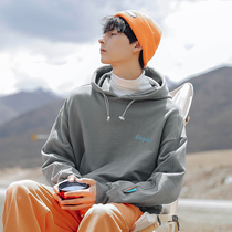 Couple dress pullover sweater men hoodie 2021 autumn new fashion brand loose clothes armband coat mens clothing