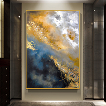 Hand Painted Oil Painting Modern Simplicity Abstract Light Extravagant Gold Art Decoration Painting hundreds of millions light years Living room Xuanguan hanging painting