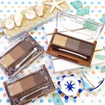 Japanese cezanne beautiful tricolor three-color eyebrow powder easy to color long-lasting non-dizzy nasal shadow repair shadow Daily