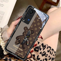 Suitable for vivox70pro ten mobile phone shell new vivox60 female anti-fall lens full package high-grade sense glass Chauffling x50 mechanical bear soft shell resistant dirty s9 mesh red mechanical bear