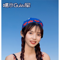 ins style original new loving swimming hat ladies cloth hat long hair breathable comfort not ler head swimming gear