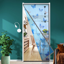 Mosquito-proof door curtain Summer home Magic sticker ventilation anti-fly encrypted yarn door window screen mosquito net partition free of perforated countryside