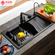 Quartz stone sink sink sink Single-tank sink Kitchen sink Granite sink sink Under the table with drain table