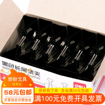 Del Stationery Office 9542 Black Bilt Holder Ticket Holder Long Tail Clip 41mm 12 Office Supplies