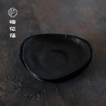 Plum blossom retro simple handmade wrought iron round flower triangle coaster rectangular tea tray tea tray accessories