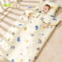 Pure cotton flower baby sleeping bag four seasons universal spring and autumn thin spring and autumn newborn baby children anti-kick quilt pure cotton