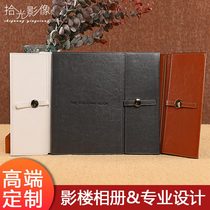 Leather photo book wedding album custom printing plus photo to do high-end photo studio wedding photo production square 12 inches