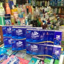 Vida 4-layer paper handkerchief blue classic natural no fragrance total 60 packets