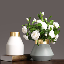 Modern minimalist ceramic vase swinging piece Living room floral instrument Creative Eugenguan Tabletop Dry Floral Suit Furnishing