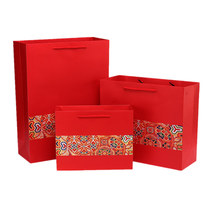 Three-eight Womens Day Chinese Wind Gift Bags Paper Bags Hand Red Oversize Gift Bags Gift Bags Customized