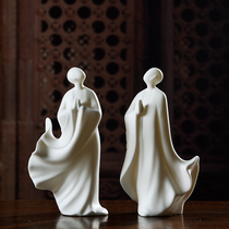 Zen new Chinese ceramics Antique frame small ornaments Creative modern simple entrance decoration Zen decorative crafts