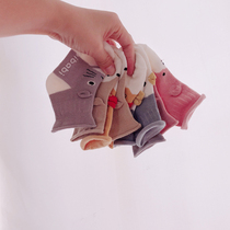 Male and female baby cotton non-slip socks 0-1-2-3 years old 6-7 months baby loose mouth Spring Autumn Spring Summer thin model