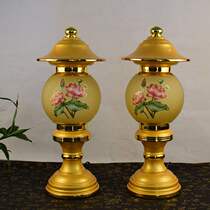 The Buddha lamp glass lotus lamp fo tang buddhism appliance supplies pilot lucky lamps wealth lamp pair