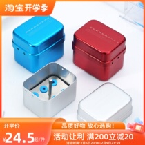 Dental 6 hole cleaning dental tip grinding head accessories sterilization box ultrasonic wave head receives aluminum alloy high temperature resistance