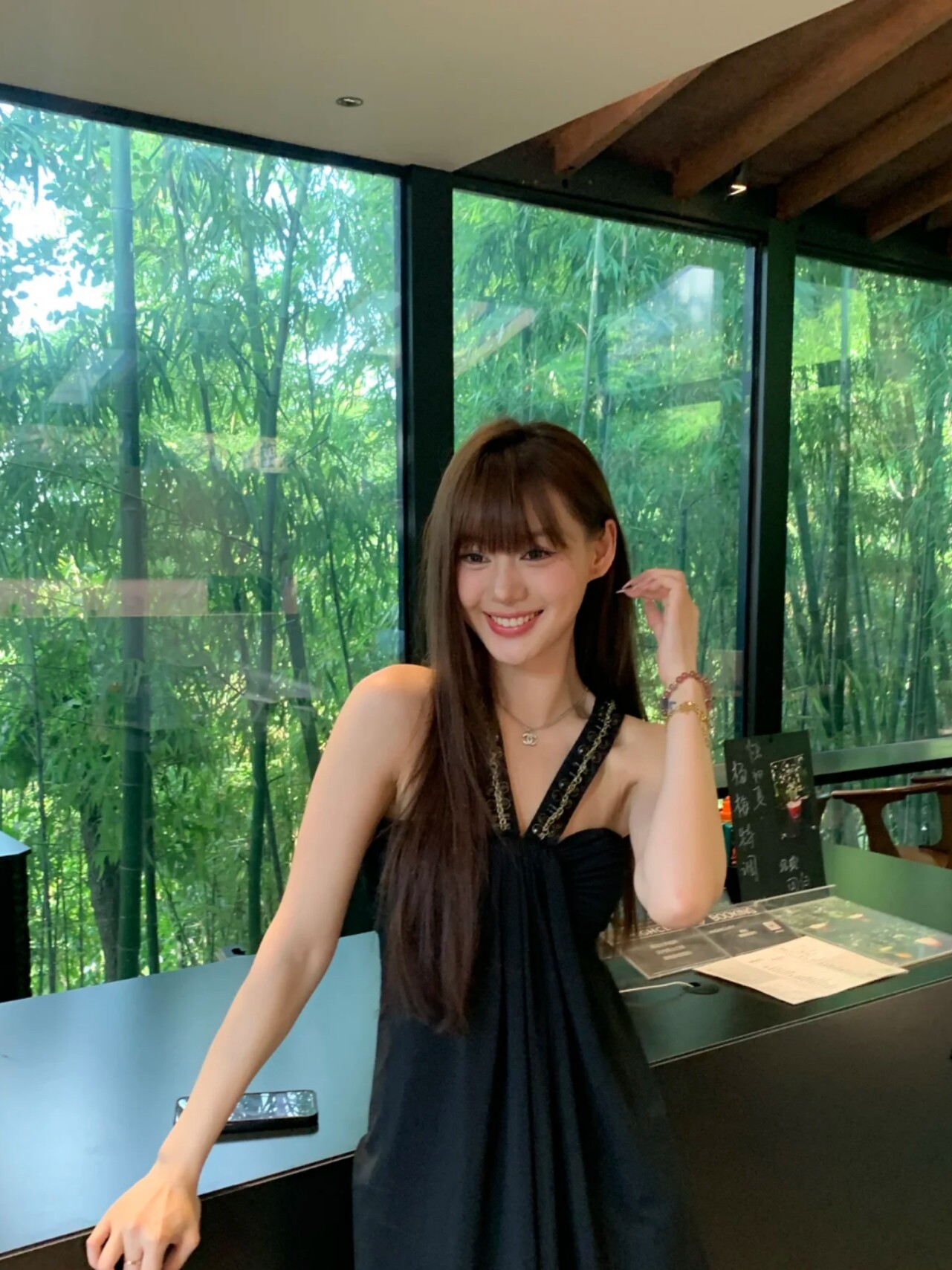 真我黑长直漫画齐刘海假发套 全真发整顶设计 自然隐形无痕贴合 长发飘逸顺滑