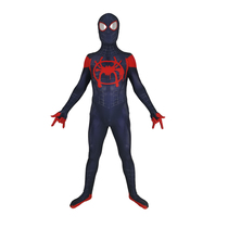 Adult Childrens male models Parallel universe Small black spider Cos Miles Spider-Man combat clothes conjoined corset