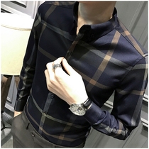 Mingqingzi long sleeve shirt mens autumn new Korean version of business casual shirt mens business casual formal dress