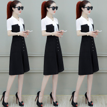 Chiffon dress womens 2021 summer new loose cover belly thin fairy temperament goddess fan skirt