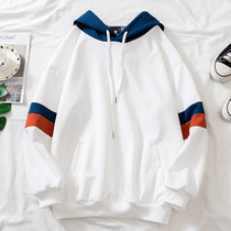 Korea Spring and Autumn Sweatshirt Women 2021 New Hooded Long Sleeve Thin Korean version of loose bf Lazy Wind Lady