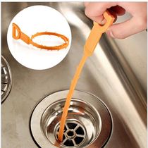 Hair cleaner sink anti-blocking cleaning hook sewer through toilet dredge home music hook OPP packaging