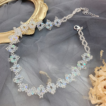  New handmade beaded woven crystal necklace female trendy fashion temperament clavicle necklace necklace neck chain