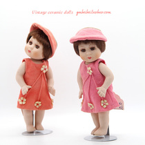 Factory model sample sister antique ceramic doll collection summer dress doll