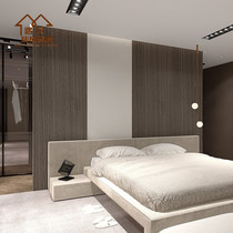 Bamboo and wood fiber integrated wallboard spot solid color wallboard Hotel elegant rooms Bedroom TV background wall decoration