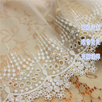 New Products Hollowed-out Silk Thread Water Soluble Solid Flower Mesh Yarn Embroidered Flower Sector Wedding Dress Accessories Skirt Hem Lace Lace Garnish