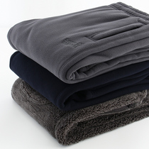 Plus velvet padded pants men winter fleece cashmere dad old loose winter pants pants casual sports
