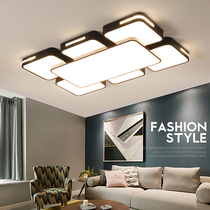 Living room lamp minimalist modern atmosphere Home LED ceiling lamp Bedroom lamp rectangular restaurant Iron art package luminaire