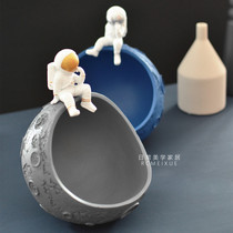 Space astronaut planet resin storage basket key plate dried fruit flower desktop debris storage box home furnishings