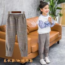Girl pants 5 spring new small childrens trousers 7 little girl new foreign style 9 childrens fashion casual pants