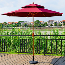 Outdoor Beach Umbrella Large Sun Umbrella Middle Post Umbrella Shake Umbrellas Beach Sunshade Outdoor Courtyard Umbrella Outdoor Umbrella