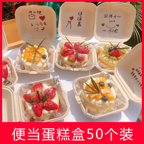 One-time net celebrity love hand-painted bento cake box packaging box creative youth group box burger box fruit baking