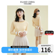 ELAND clothing lovers spring and summer ins round collar knit cardigan with a small crowd and a slimmer undershirt sweater