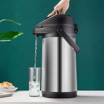 Air pressure hot water bottle Home large capacity insulated jug stainless steel liner shell open water bottle by press type heating kettle