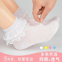 Girls Latin dance Sox Grade Private Ballet Jazz Dance Multilayer Lace Lace Lace Full Cotton Pure Cotton Socks