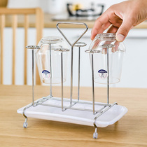 Water cup holder glass cup holder drain tray household storage rack cup holder with tray for tea cup rack 6