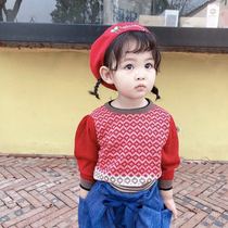 2020 new Mobao childrens clothing childrens clothing comfortable breathable jacquard wool sweater cotton coat baby sweater